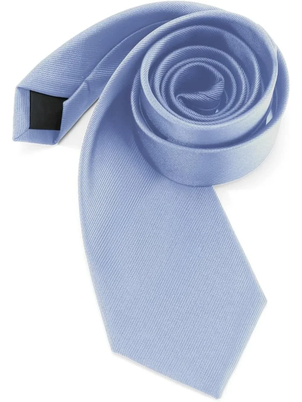 Men's Sky Blue Twill Diagonal Textured Silk Formal Necktie For Business Dress